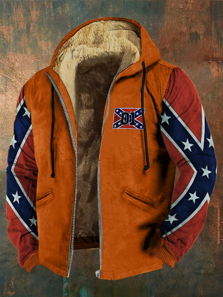 👨‍💻🧥✨【S-5XL】Kúpte 1 a získajte 1 zadarmo🔥Nová pánska módna retro mikina s kapucňou a zipsom, 3D digitálna potlač, s plyšovou podšívkou pre extra pohodlie a teplo