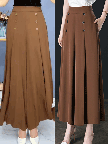 💖【M-5XL】Fustă elegantă pentru femei, cu talie înaltă și croi larg【Cumpără una, primești una gratis】 