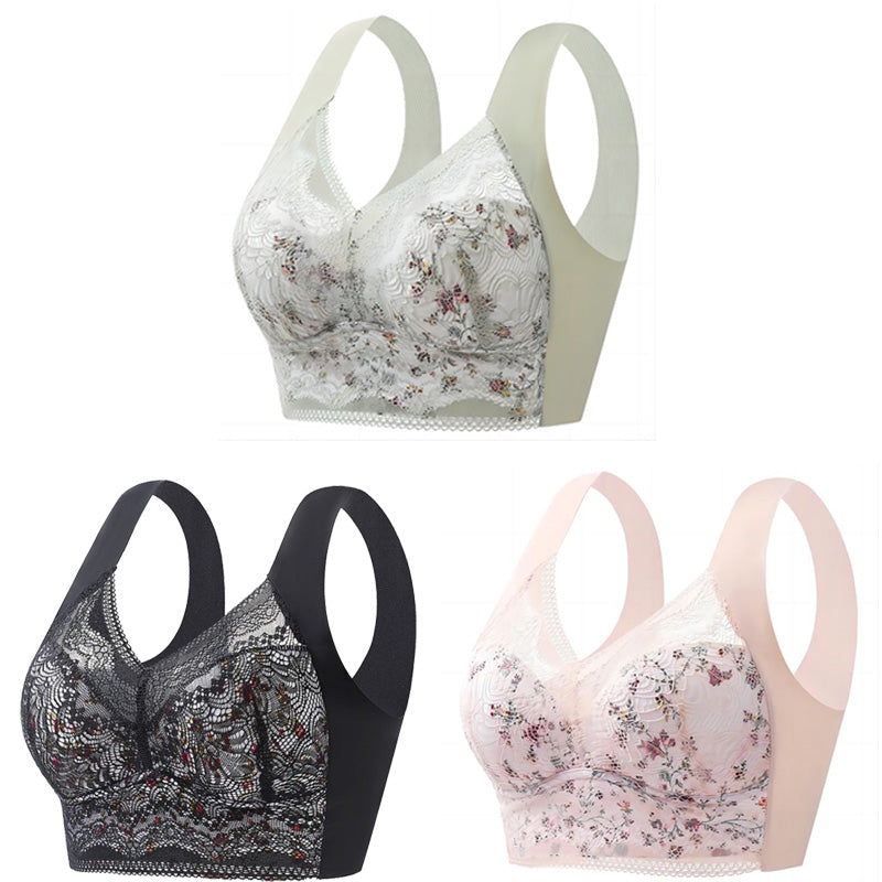 【Compra 3 y llévate 3 gratis】🎁Sujetador de seda helada sin costuras, talla grande, transpirable y ajustable [40 kg-100 kg]