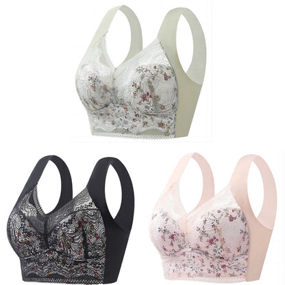 【Compra 3 y llévate 3 gratis】🎁Sujetador de seda helada sin costuras, talla grande, transpirable y ajustable [40 kg-100 kg]