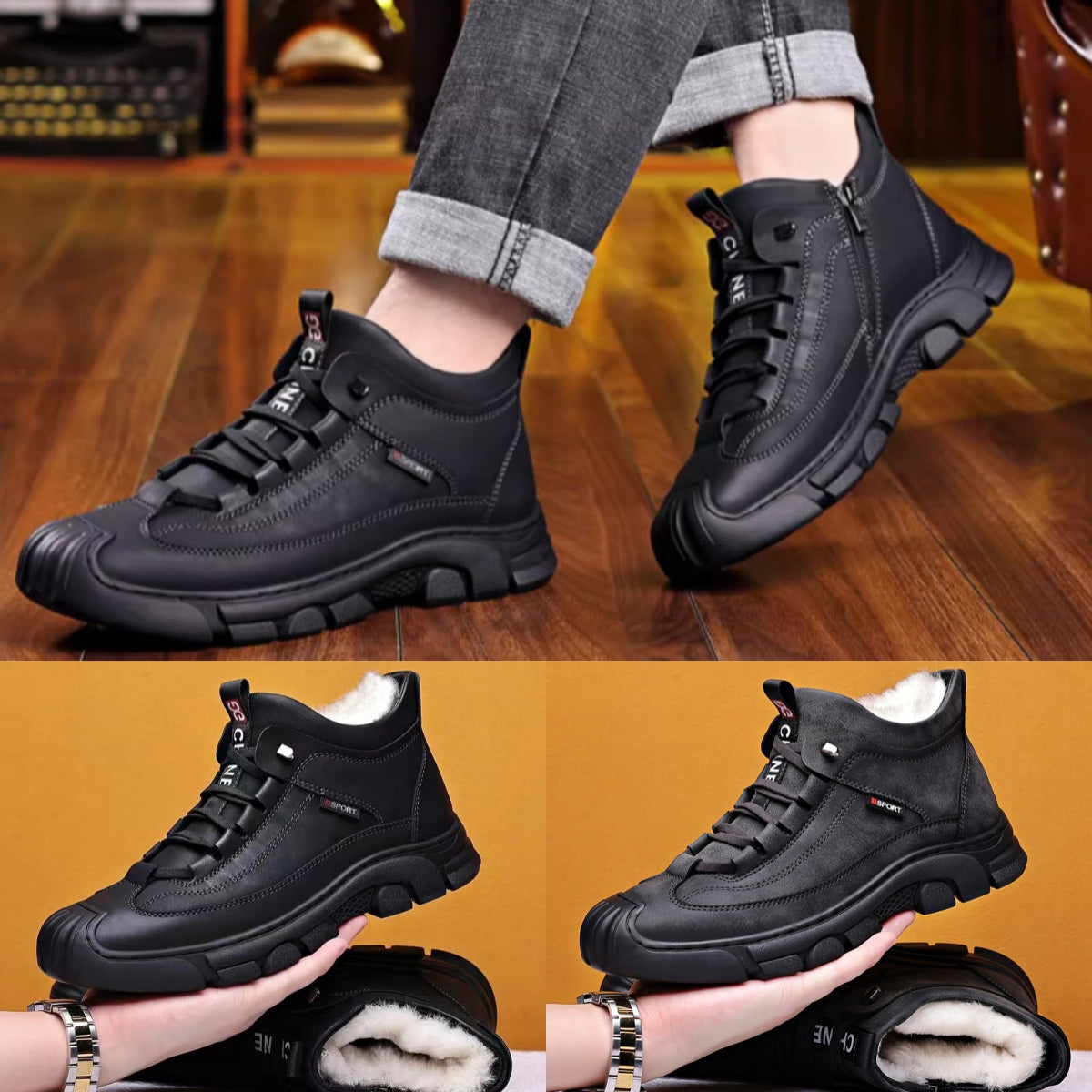 ⛄💥【Novi zimski stilovi】👞【39-44】 Zimske Muške Kožne Tenisice s Fleec Podlogom – Udobnost, Toplina i Stila za Svakodnevnu Upotrebu, Idealne za Hladne Dane