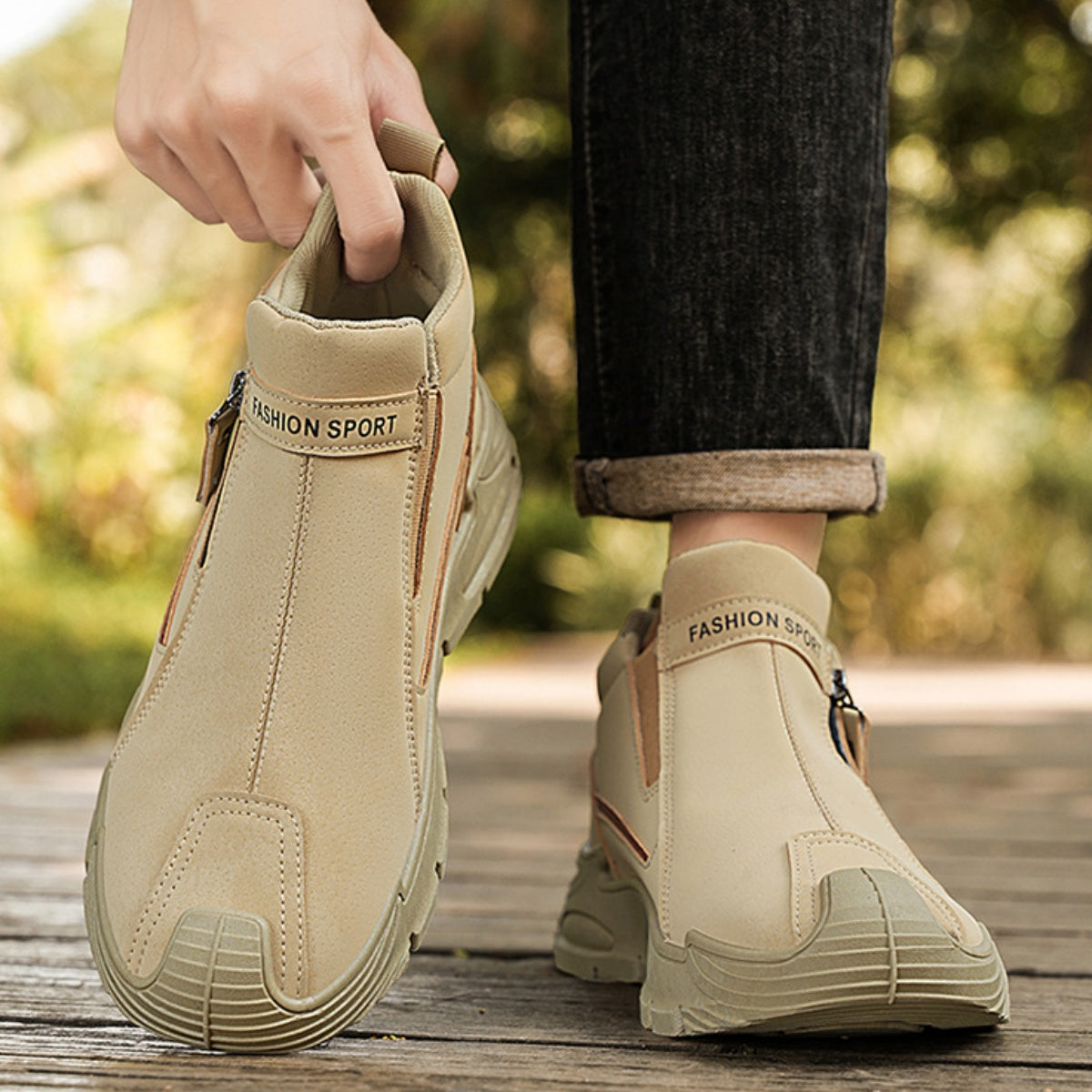 🔥【39-44】Nové pánske moderné každodenné topánky 2025 so zipsom, protišmykové a odolné, vhodné na prácu a vonkajšie aktivity