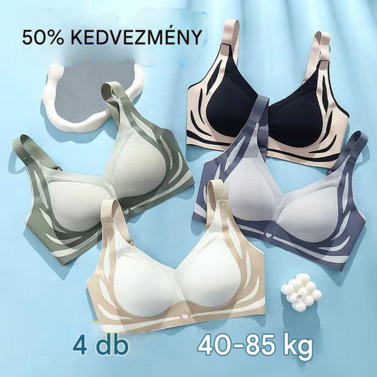 😍【4 darab】Női egyrészes vezeték nélküli melltartó❤️【40-85kg】-3900254