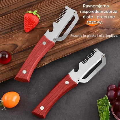✅ Kupite jedan, dobijte jedan gratis (2 proizvoda) 🧅🔪 Višenamjenska kuhinjska gulilica 3 u 1: Gulite, režite i otvarajte staklenke! 🔥