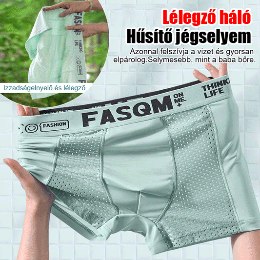 ⏰⏰50% de descuento【6 piezas 32 euros】 Calzoncillos bóxer de malla transpirable de seda helada para hombre