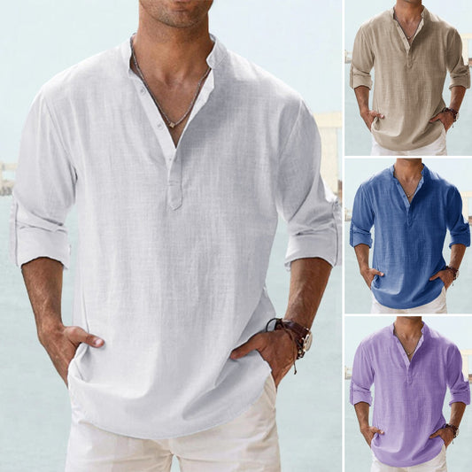 👕【S-5XL】🌟 2026 Muška pamučno-lanena majica, široka i prozračna