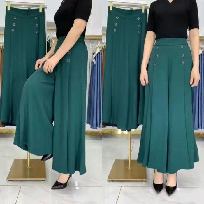 💖【M-5XL】Fustă elegantă pentru femei, cu talie înaltă și croi larg【Cumpără una, primești una gratis】 