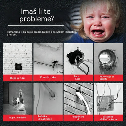 【10 komada za 24 €】🔧 Bijeli vodootporni kit za brtvljenje – Popravlja rupe, zidove i cijevi klima uređaja 💧🏠