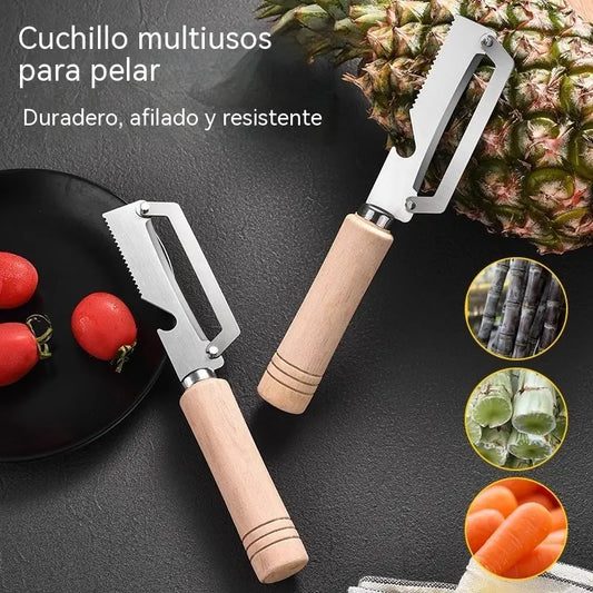 ✅(2 artikla) 🧅🔪 Višenamjenska gulilica za kuhinju: Guli, reže povrće, otvara boce! 🔥
