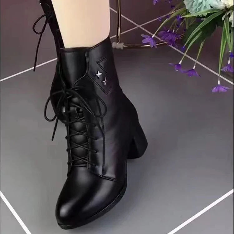 🔥【35-41】2024 nowe buty ze skóry kaszmirowej na jesień i zimę-3794145