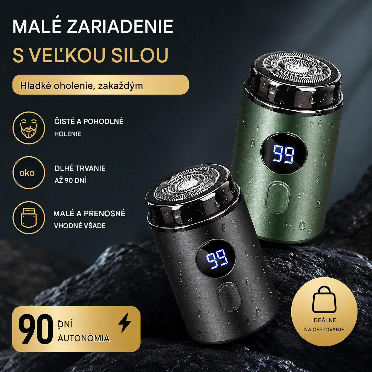 🔥 Špeciálna ponuka 🥇 Výkonný mini elektrický holiaci strojček pre mužov s digitálnym displejom