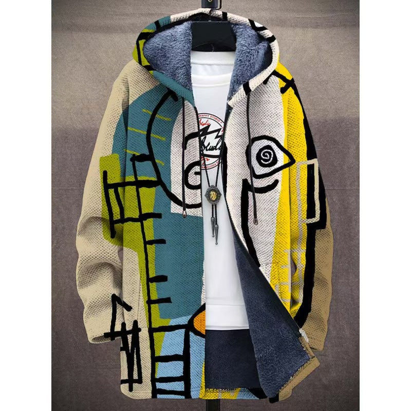 ✨🎉【S-4XL】Muška ležerna topla jesensko-zimska jakna od debele vune i baršuna za veće veličine