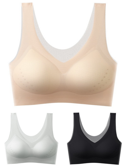 【1 set 3 komada】2025, bešavni push-up grudnjak od ledene svile 3914147