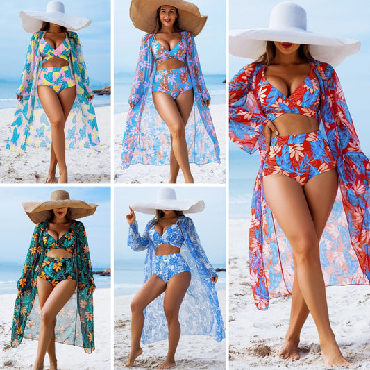 🩱🏖️【40-50 kg】Ljetni novi modni print seksi bikini od tri dijela, udoban, prozračan i brzosušeći