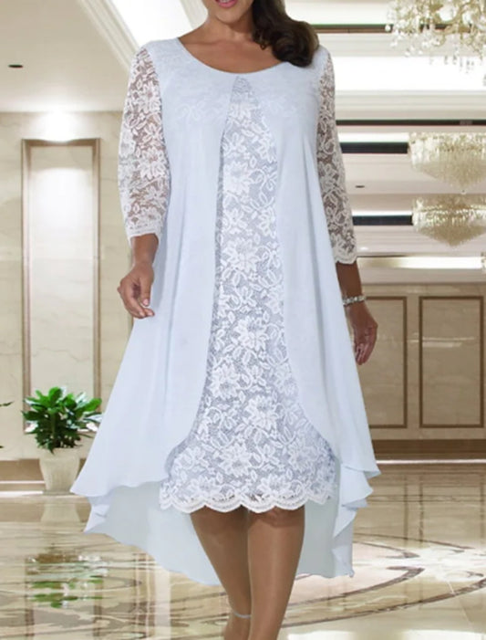 【S-5XL】Rochie nouă cu mânecă lungă din dantelă - 3930543 