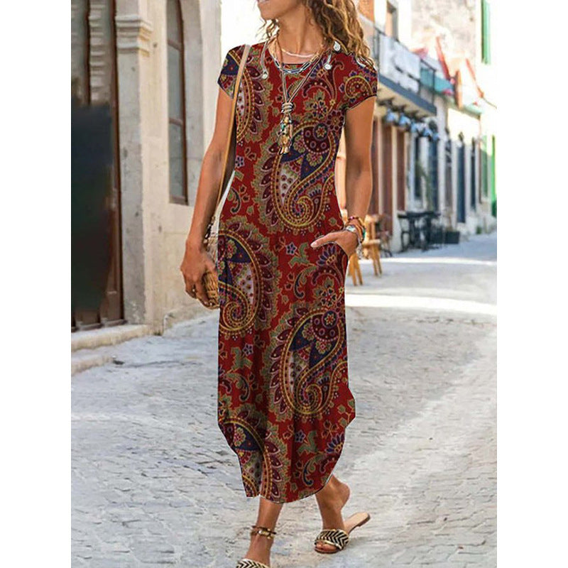 🌈👗【S-3XL】2025 Ženska nova labava elegantna modna haljina s otisnutim džepovima 3923210