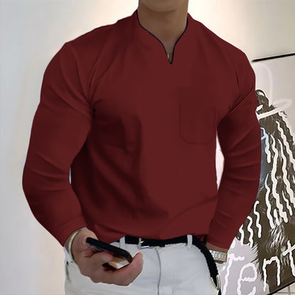 🔥🔥【S-5XL】Muška ljetna majica s V-izrezom od čistog pamuka-3935924