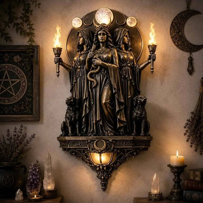 🌙LED zidna lampa s tri božice Hekate – zidna lampa u stilu WIKA