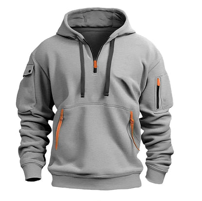 🔥🐏【S-5XL】Nová kolekce na podzim a zimu, kvalitní pánská mikina s kapucí, na zip, podšitá, dlouhý rukáv 3907829 
