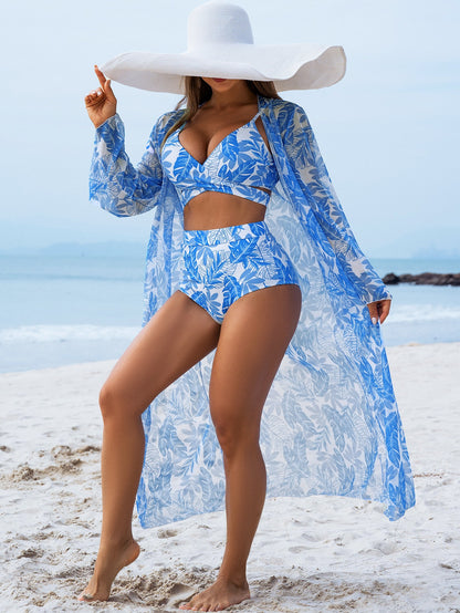 🩱🏖️【40-50 kg】Ljetni novi modni print seksi bikini od tri dijela, udoban, prozračan i brzosušeći