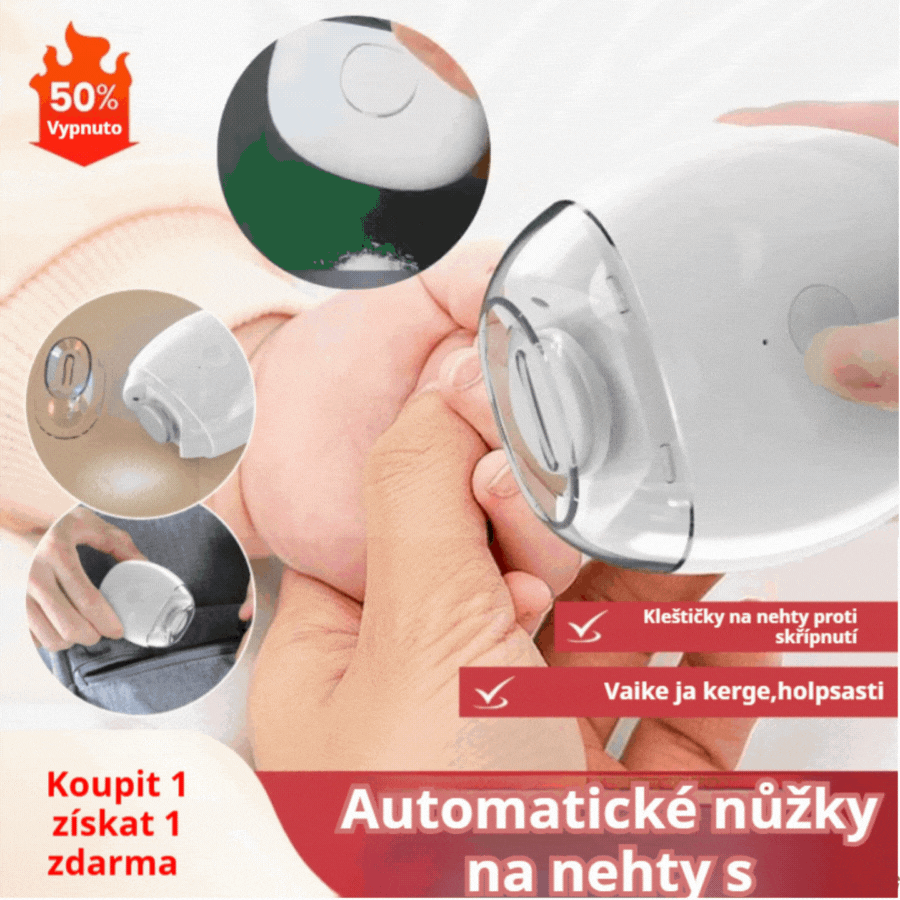 💅 Kupite 1, dobijte 1 gratis! ✨ Automatska turpija za nokte (1 komad) za sigurnu i nježnu njegu noktiju 👶🔧