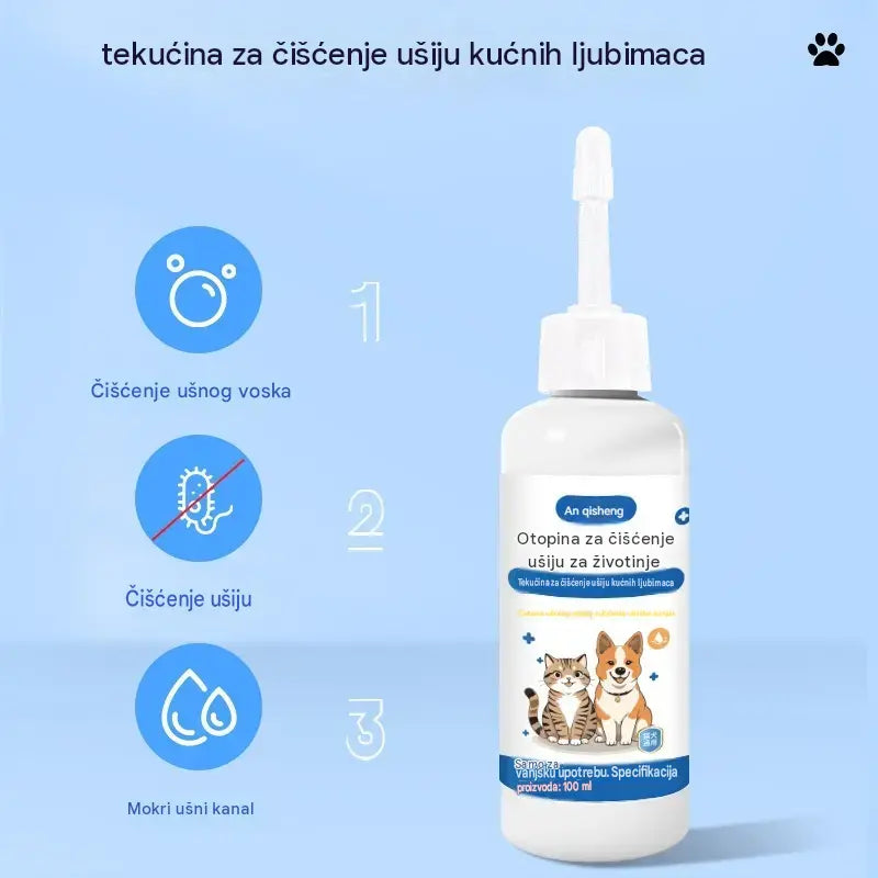 🐶🐱 Sredstvo za čišćenje ušiju za ublažavanje svrbeža ušiju kod pasa i mačaka.