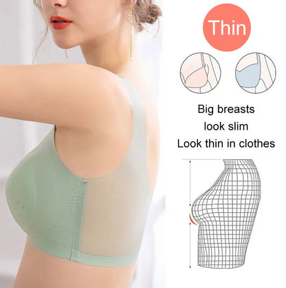 🏆【Cumpărați 2 primiți 1 gratuit】【40-120KG】2025, sutien push-up din mătase de gheață fără cusături