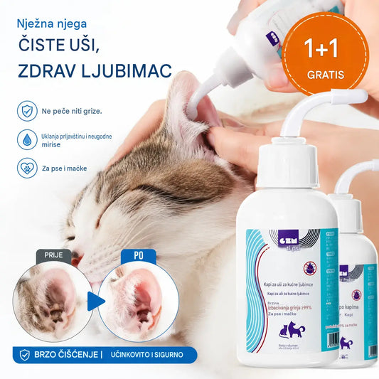 【Kupite 1, dobijte 1 gratis】🐶🐱 Sredstvo za čišćenje ušiju za ublažavanje svrbeža u ušima pasa i mačaka.