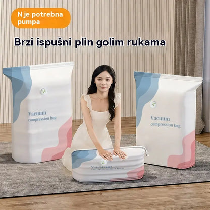 🧳 5 artikala za samo 26 € 💨 Velike vakuumske vrećice za pohranu koje se mogu stisnuti: Nije potrebna zračna pumpa, nepropusne su, idealne za uštedu prostora u koferu i kod kuće ✈️