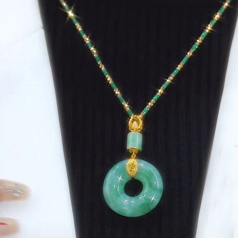 🔥2025 HOT SALE 🎁 Collar elegante con cierre de jade Hetian – Atrae armonía, felicidad y paz