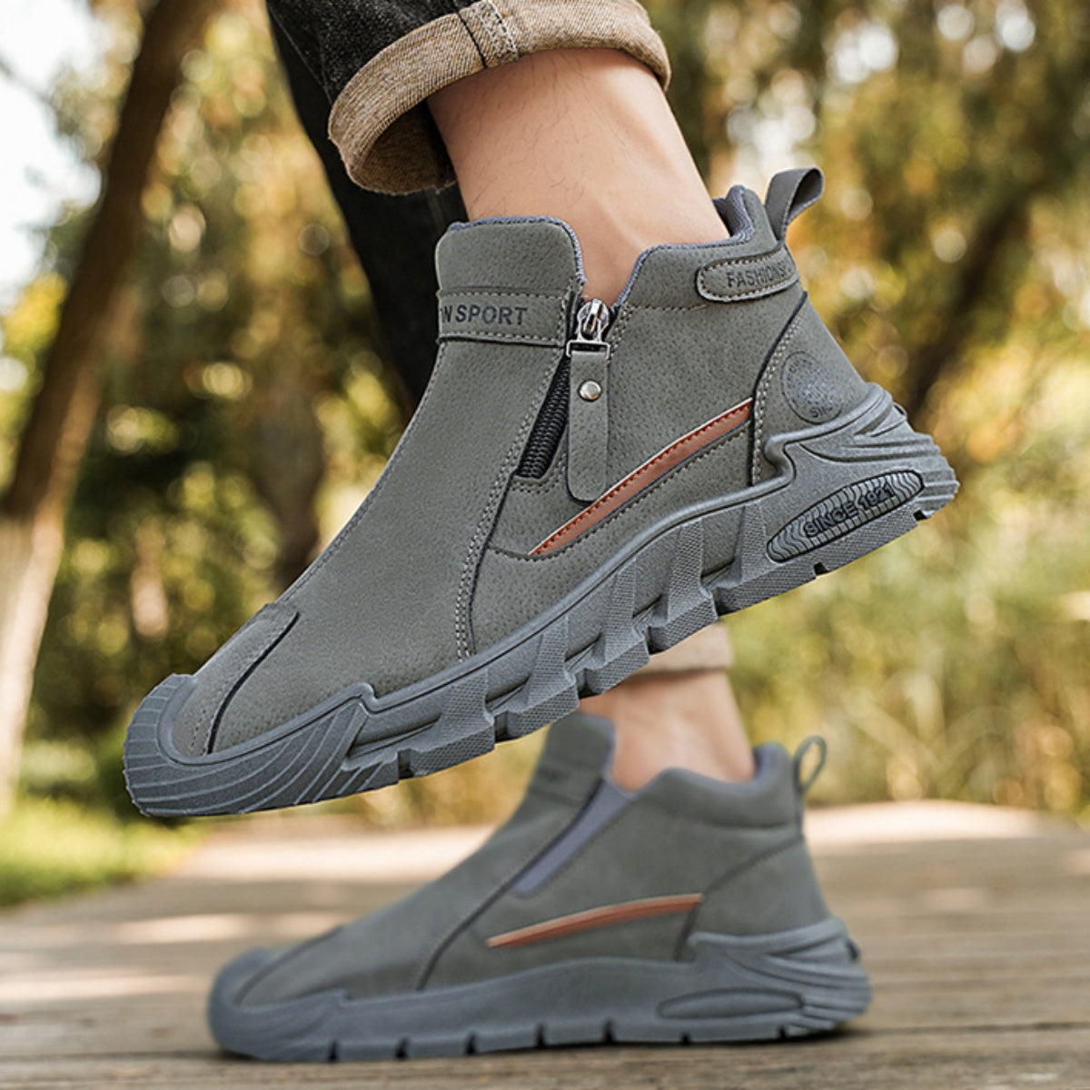 🔥【39-44】Nové pánske moderné každodenné topánky 2025 so zipsom, protišmykové a odolné, vhodné na prácu a vonkajšie aktivity