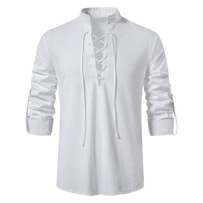 🌈🍃【S-4XL】Cămăși bărbătești din bumbac și in, lejere și respirabile 3917806 