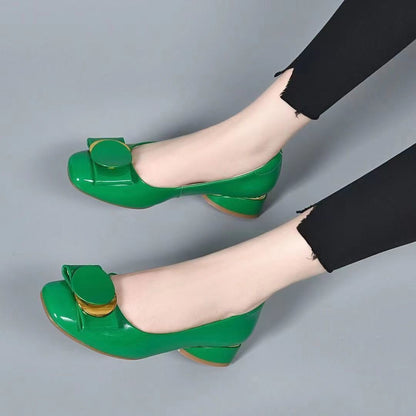🎉🌷【34-41】Pantofi retro moderni noi pentru femei, din piele naturală, cu talpă moale și tocuri groase și respirabile, din 2025. 