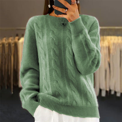 【S-3XL】🤩Nové podzimní a zimní retro pletené svetry s kulatým výstřihem, módní svetry 