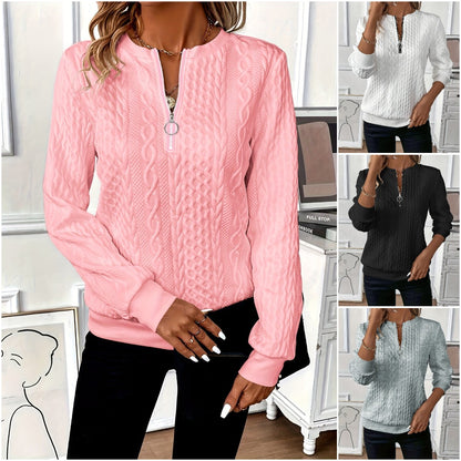 🔥【Kup 1, dostaneš 1 zdarma】🎀🎀【V obchodě se prodávalo velmi levně】🌸🌸🌸2025 Ležérní prošívaná mikina na zip pro evropské a americké ženy. 
