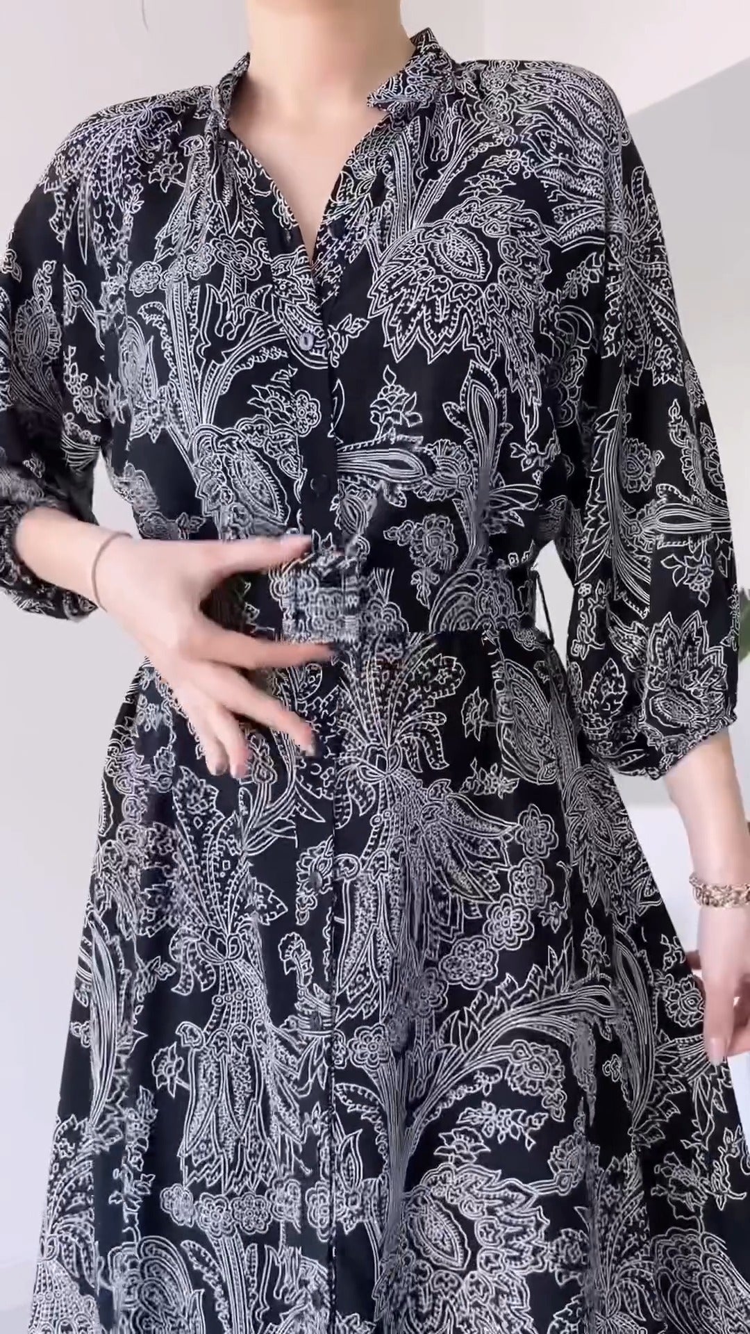 【S-5XL】 Nové špičkové šifonové šaty s potiskem 