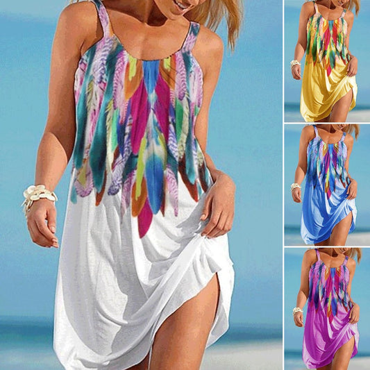 👗🌞【S-5XL】2025 Ženska ljetna haljina za plažu s printom, prozračna i udobna