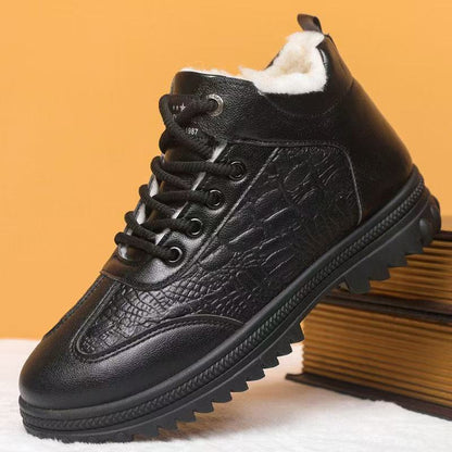 【39-44】🔥Męskie zimowe buty bawełniane, wyściełane polarem i pogrubione, buty bawełniane do użytku biznesowego i codziennego