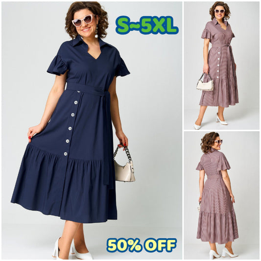 💖【S~5XL】Rochii elegante și la modă pentru doamne, în stil nou, respirabile și confortabile