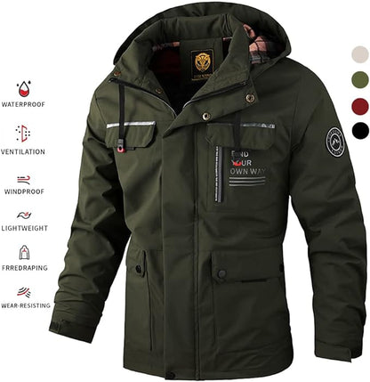 🔥 【M-4XL】 Jachetă caldă, rezistentă la vânt și impermeabilă pentru bărbați, toamna și iarna 2024 - 3893829 