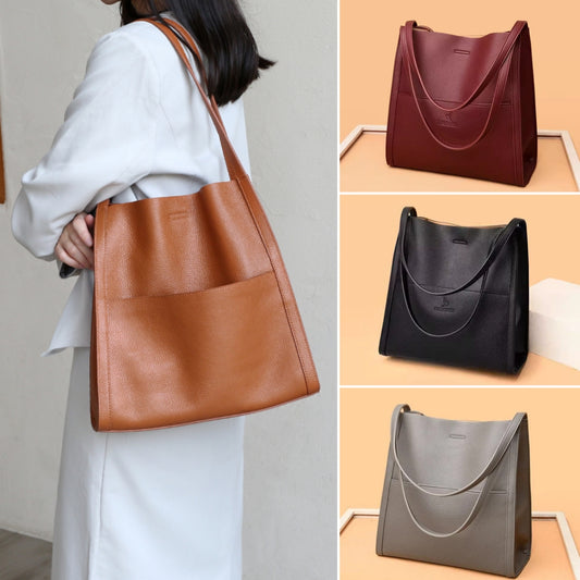 🔥👜👜【Nowość zimowa】Duża pojemność torba skórzana na ramię-3887362