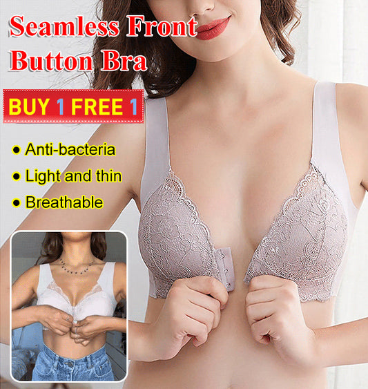 【M-5XL】Sutien mare din dantelă cu închidere frontală fără armătură 