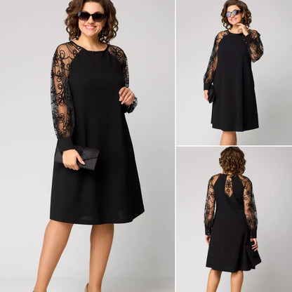 💖💖【S-5XL】🍁🍂Elegancka sukienka jesienno-zimowa w nowym stylu--3843698