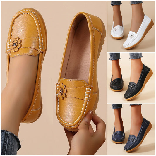 🔥💖【35-44】Mocasini plați pentru femei cu motive florale, ușori și confortabili 
