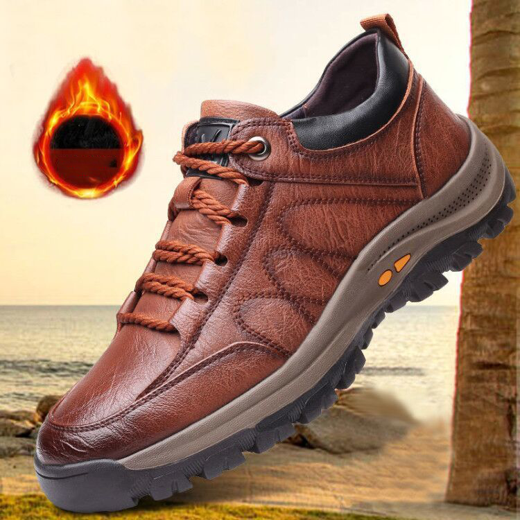 【39-48】 2025 otoño e invierno nuevos zapatos de cuero casuales de moda para hombres 🔥Oferta por tiempo limitado🔥