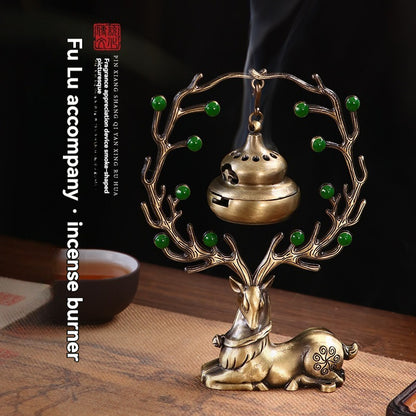 Magiczna Kadzielnica z Aromaterapią - Dekoracja, która Przynosi Szczęście i Spokój do Twojego Domu 🦌✨--3877993