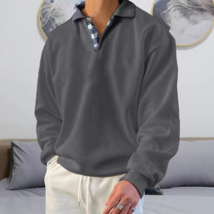 ✨👚【M-3XL】Cel mai la modă tricou polo cu mânecă lungă pentru bărbați 3906362 