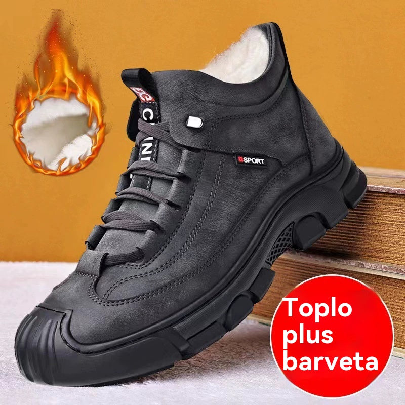 ⛄💥【Novi zimski stilovi】👞【39-44】 Zimske Muške Kožne Tenisice s Fleec Podlogom – Udobnost, Toplina i Stila za Svakodnevnu Upotrebu, Idealne za Hladne Dane