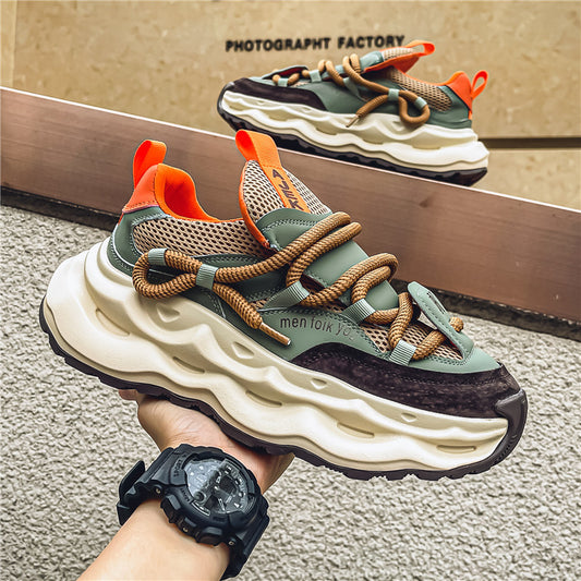 【39-44】Pantofi sport casual în stil nou, respirabili, cu talpă groasă, care măresc părăstă 