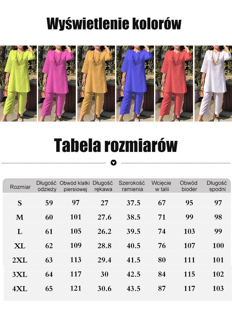 【40-100 kg】[40-100 livre] Costum de vară din bumbac și in, stil etnic 